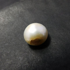 Natural White Pearl 6.35 Ct CERTIFIED Mabe South Pacific SEA Round Cut Loose Gem