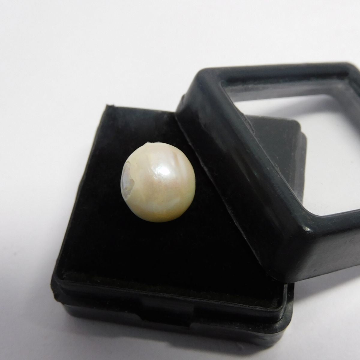 Natural White Pearl 6.30 Ct CERTIFIED Mabe South Pacific SEA Round Cut Loose Gem