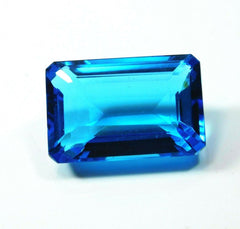 Ocean Blue Aquamarine Natural 38 Carat Emerald Cut CERTIFIED Loose Gemstone