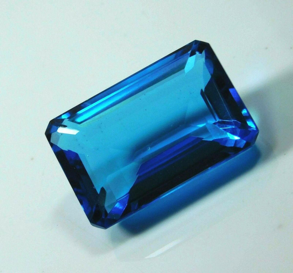 Ocean Blue Aquamarine Natural 38 Carat Emerald Cut CERTIFIED Loose Gemstone