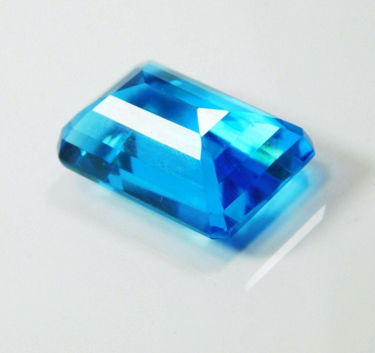 Ocean Blue Aquamarine Natural 38 Carat Emerald Cut CERTIFIED Loose Gemstone