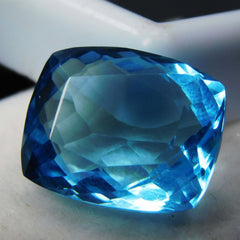 13 Ct Natural Cushion Shape Ocean Blue Aquamarine Certified Loose Gemstone A++