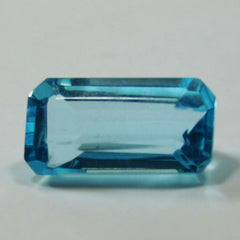 8 Ct Natural Emerald Shape Ocean Blue Aquamarine Certified Loose Gemstone A++