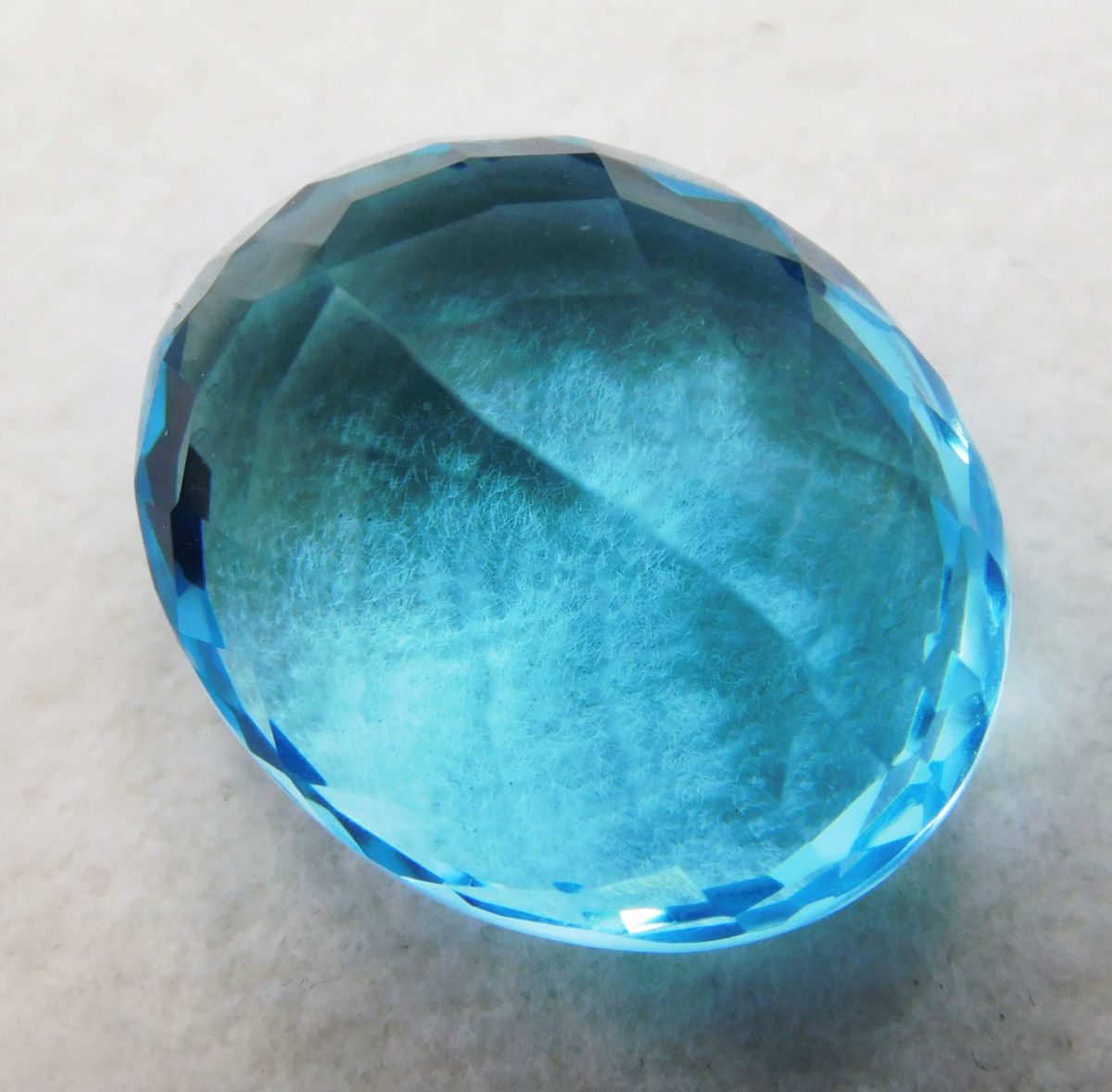 16.63 Ct Natural Oval Shape Ocean Blue Aquamarine Certified Loose Gemstone A++