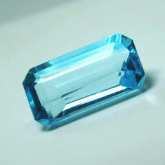 11.32 Ct Ct Natural Aquamarine Blue Excellent Emerald Shape CERTIFIED Loose Gemstones