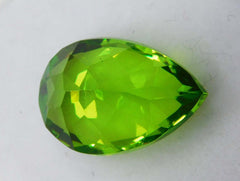 Natural Peridot Green Pear Cut 9.27 Ct CERTIFIED Loose Gemstone