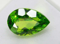 Natural Peridot Green Pear Cut 9.27 Ct CERTIFIED Loose Gemstone