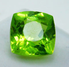 Natural Cushion Cut Green Peridot 11.20 Ct CERTIFIED Loose Gemstones