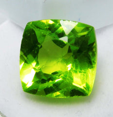 Natural Cushion Cut Green Peridot 11.20 Ct CERTIFIED Loose Gemstones