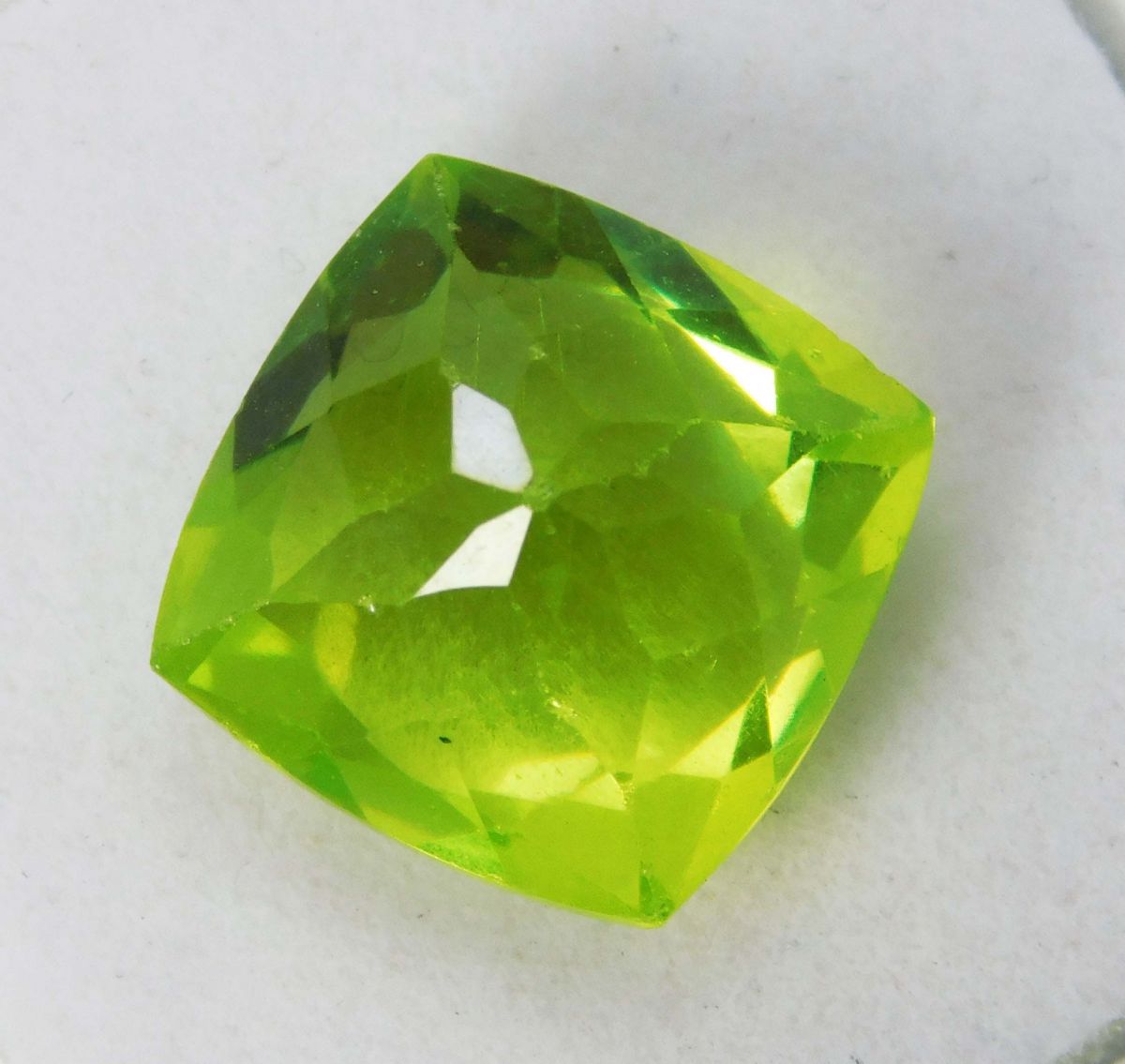 Natural Cushion Cut Green Peridot 11.20 Ct CERTIFIED Loose Gemstones