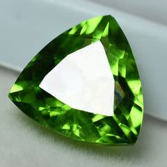 Trillion Cut Natural Rare Green Peridot 9.00 Carat Loose Gemstone CERTIFIED