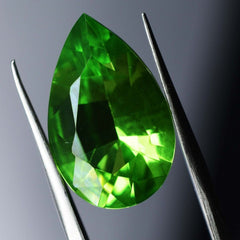 Stunning Quality Green PERIDOT 9.15 Ct Natural CERTIFIED Loose Gemstone PEAR Cut