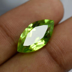 Natural CERTIFIED Finest Quality 10.55 Carat Peridot Green Marquise Cut Gemstone