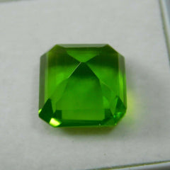 6.50 Ct NATURAL AAA Quality Green PERIDOT Square Cut CERTIFIED Loose Gemstone