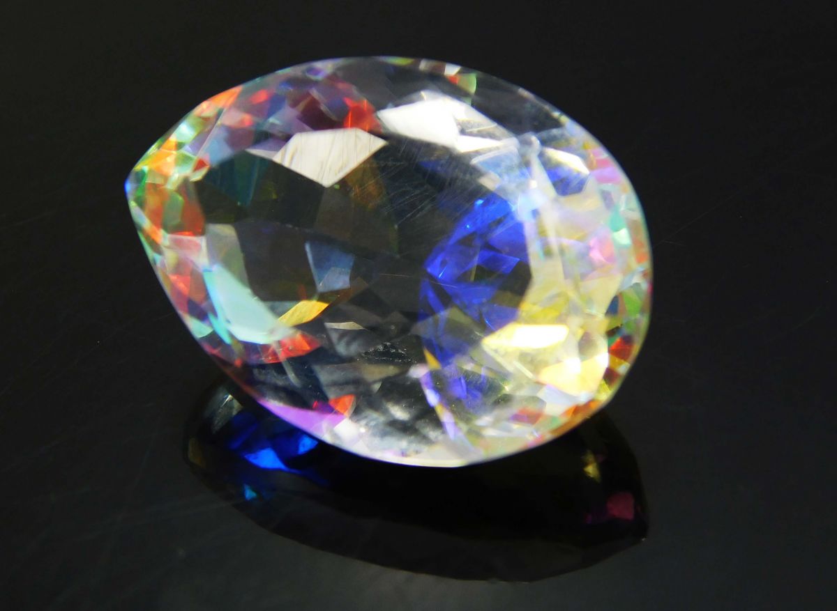 20.85 Carat CERTIFIED Loose Gemstone A+ Mystic Topaz Emerald Shape