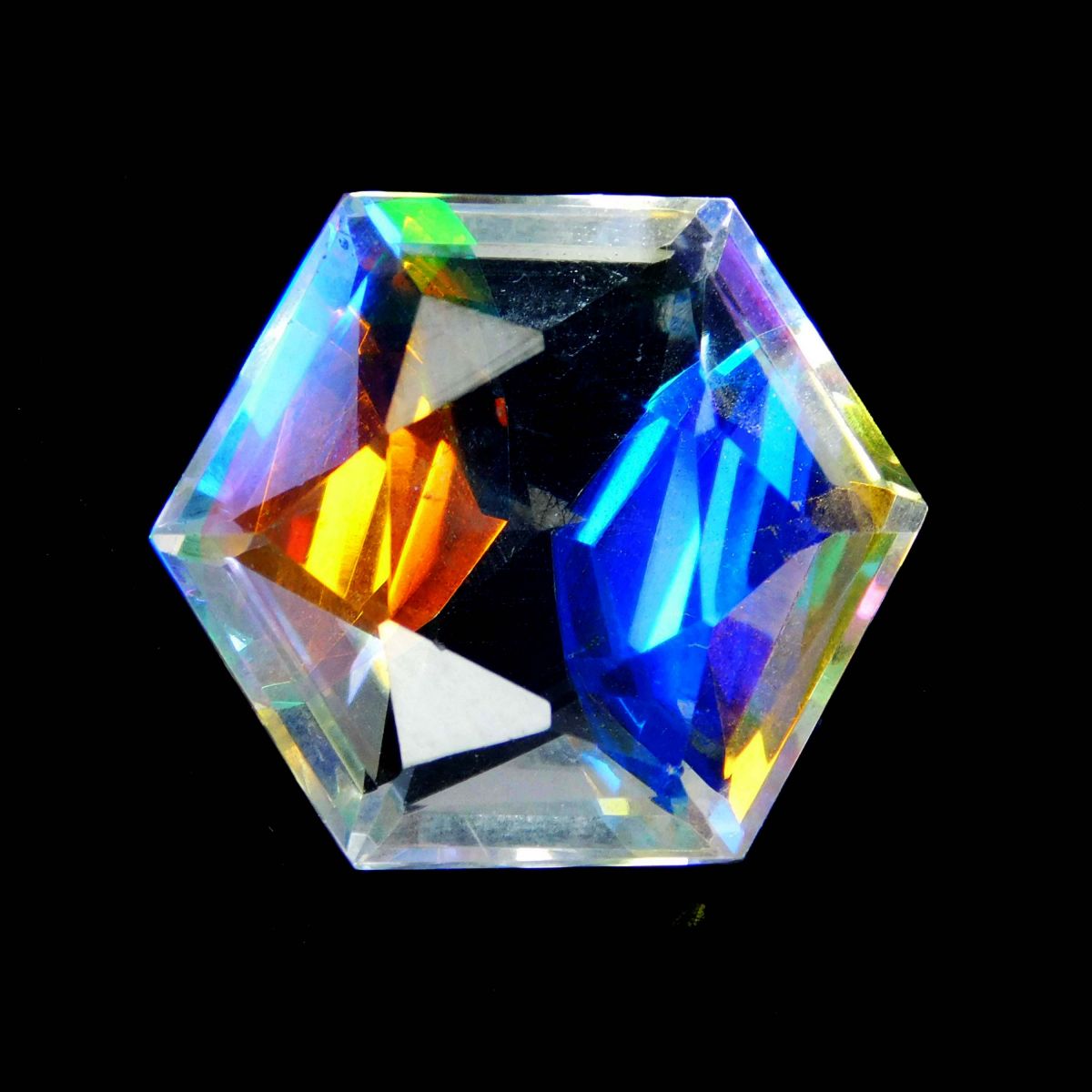 25 Ct Lab-Created A++ Rainbow Mystic Topaz Fancy Cut CERTIFIED Loose Gemstone