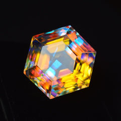 Fancy Cut Lab-Created Rainbow MYSTIC Topaz 68.90 Ct CERTIFIED Huge Size Gemstone