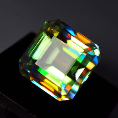 Best Mystic Quartz CERTIFIED Natural 68.75 Ct Gemstone Square Cut Rainbow Color