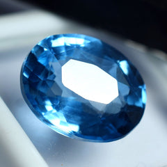 Top Quality A+ Blue Sapphire Brilliant Oval Cut 9.14 Ct Loose Gemstone CERTIFIED