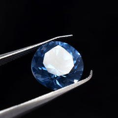 CERTIFIED Loose Gemstone Natural Blue Sapphire Brilliant 6.15 Ct Rare Round Cut.