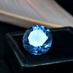 CERTIFIED Loose Gemstone Natural Blue Sapphire Brilliant 6.15 Ct Rare Round Cut.