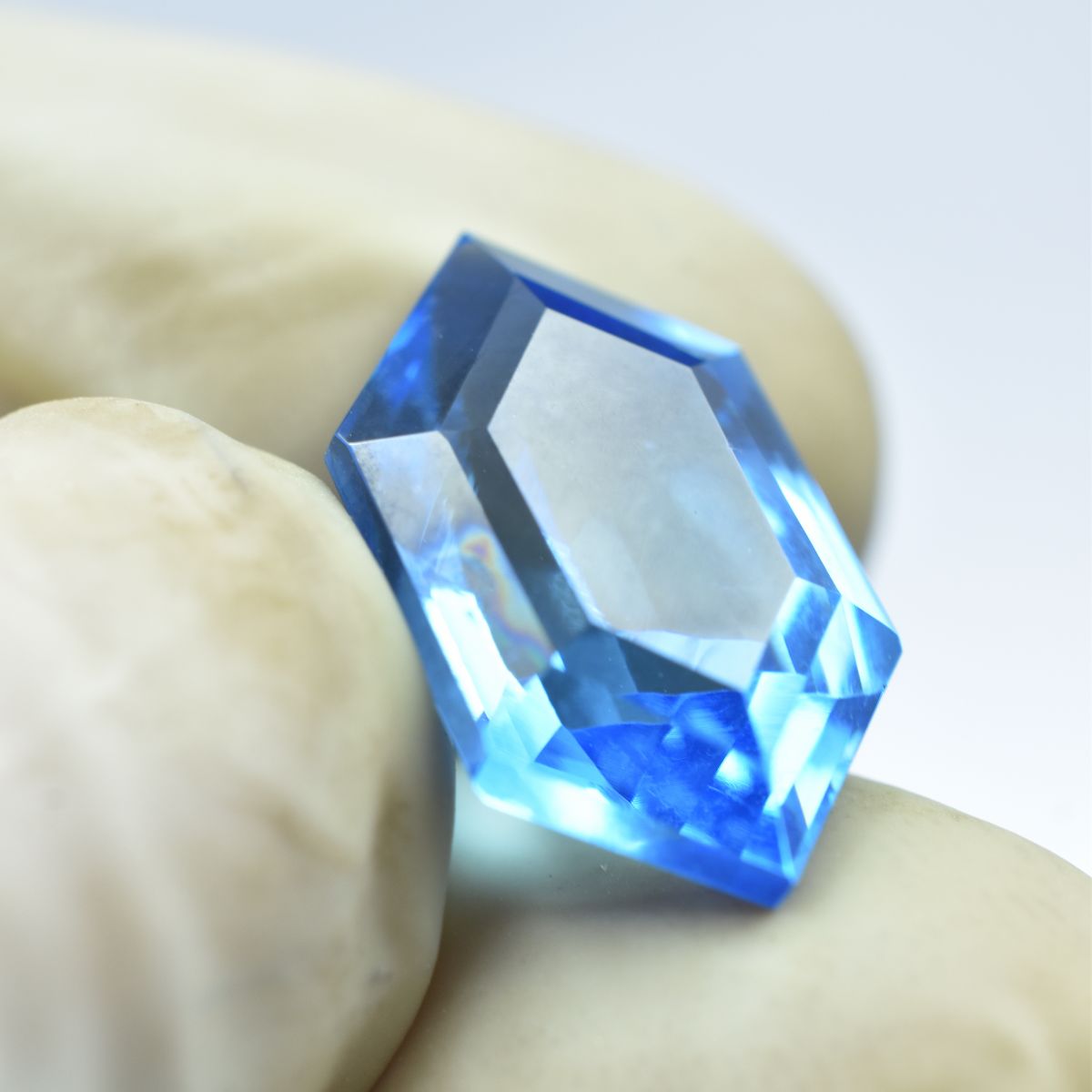 Sapphire 10.40 Ct Fancy Cut CERTIFIED Loose Gemstone Genuine Light Blue Natural.