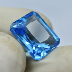 10.10 Ct Natural LIGHT BLUE Sapphire Stunning Emerald CERTIFIED Loose Gemstone.