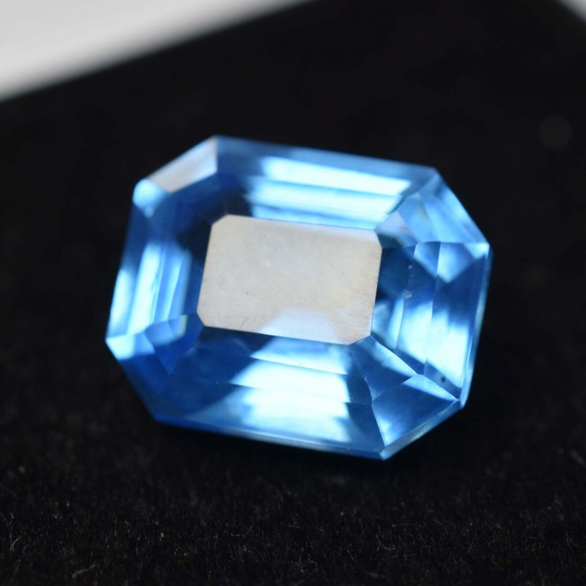 8.00 Ct Natural CERTIFIED Sapphire Blue Emerald Cut Loose Gemstone Pendant Size