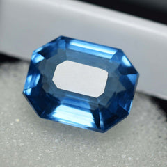 10.30 Ct Natural Blue Sapphire CERTIFIED Emerald Sapphire Ring Loose Gemstone