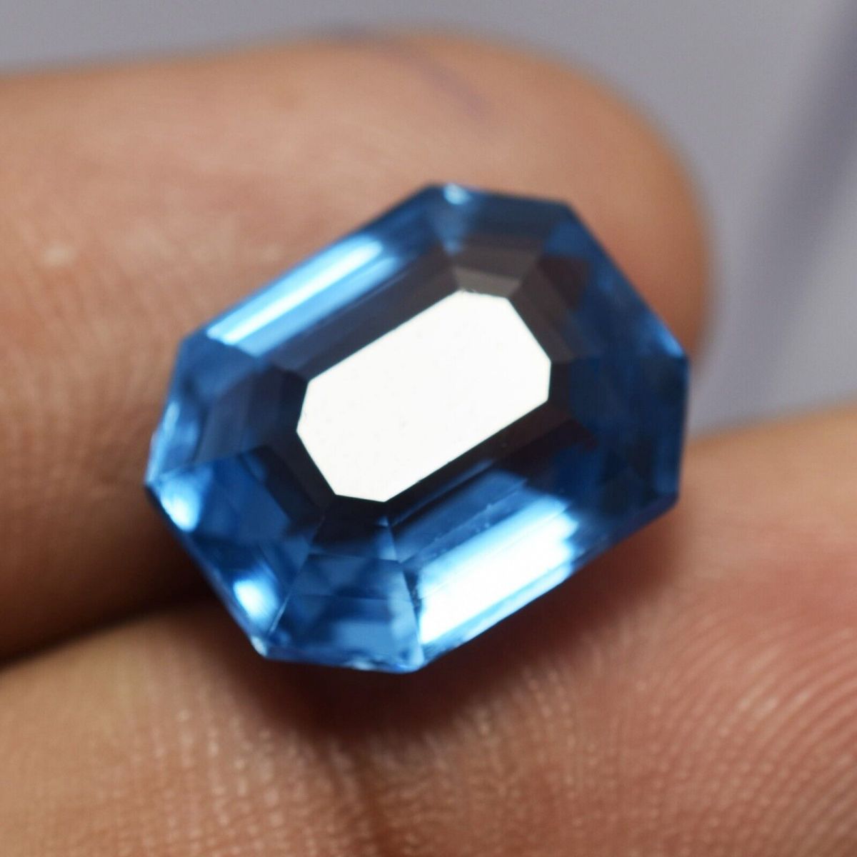 10.30 Ct Natural Blue Sapphire CERTIFIED Emerald Sapphire Ring Loose Gemstone