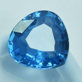 Certified 10.05ct pear-cut blue sapphire.