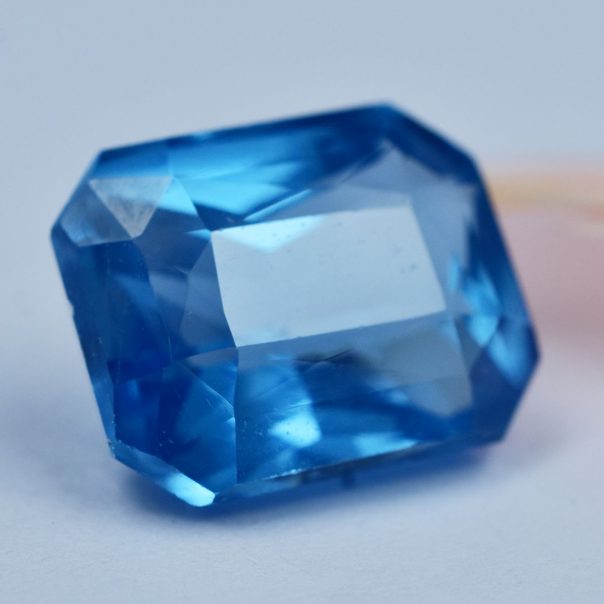 Natural Blue Sapphire CERTIFIED 7.90 Ct Emerald Cut Best Quality Loose Gemstone