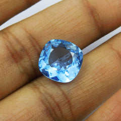 Sapphire Blue 6.70 Carat Square Cushion Shape Natural CERTIFIED Loose Gemstone