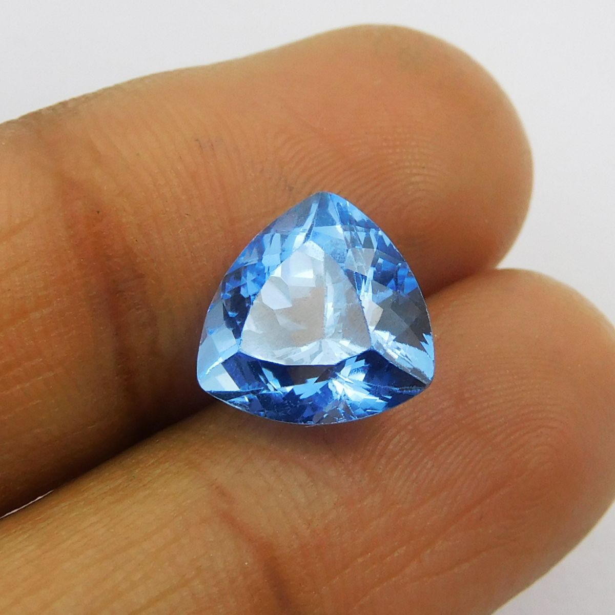 CERTIFIED Trillion Cut Loose Gemstone Blue Earring Size 4.45 Ct Natural Sapphire