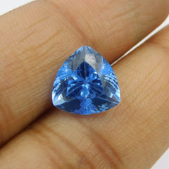 CERTIFIED Trillion Cut Loose Gemstone Blue Earring Size 4.45 Ct Natural Sapphire