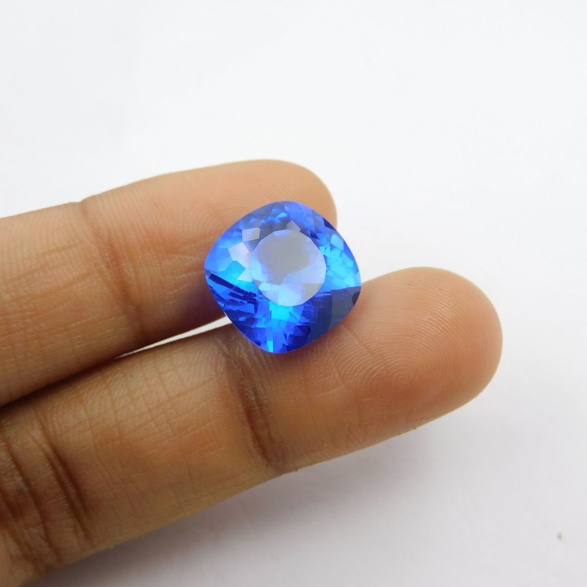 10.65 Ct Natural Blue Tanzanite Square Cushion Cut CERTIFIED Loose Gemstone