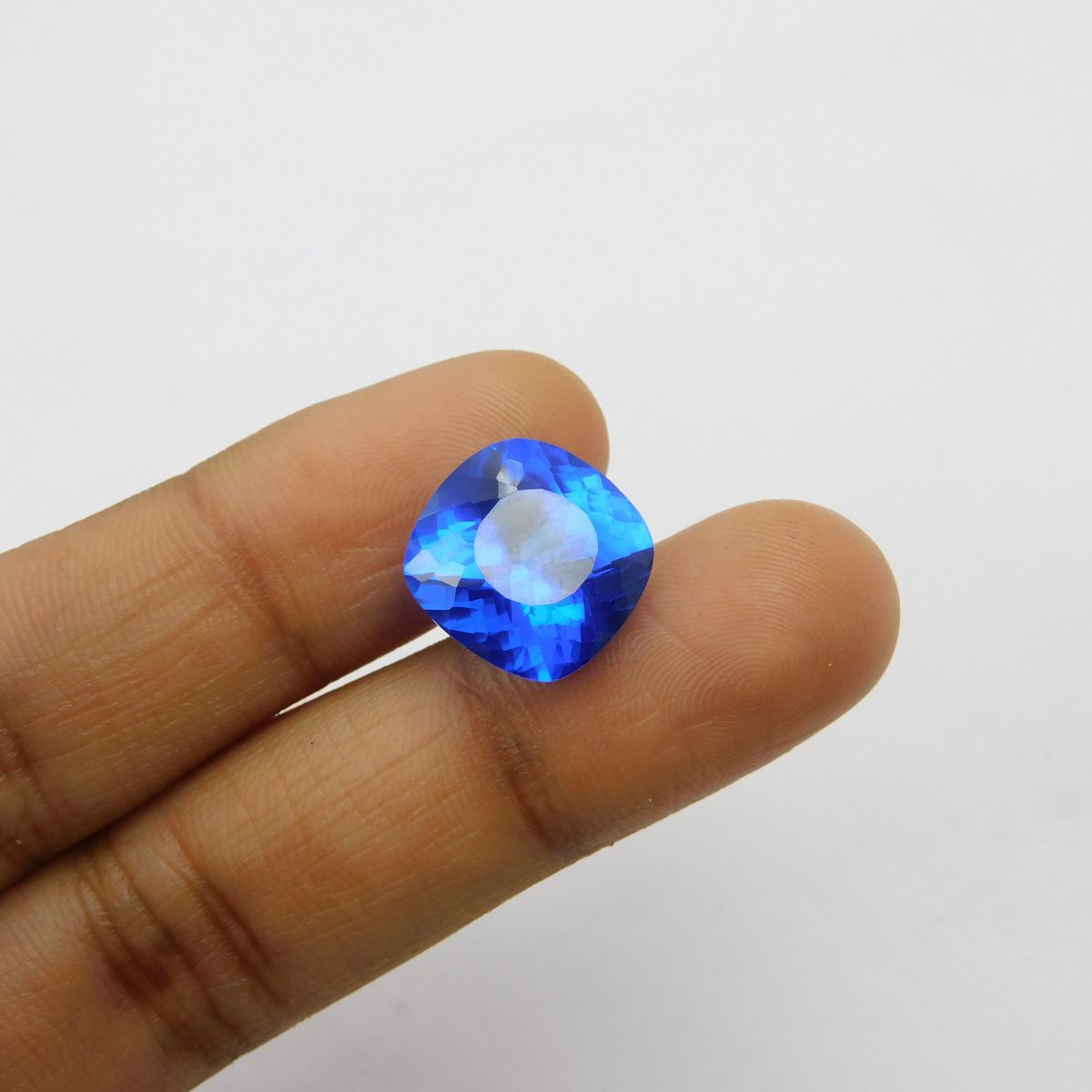 10.65 Ct Natural Blue Tanzanite Square Cushion Cut CERTIFIED Loose Gemstone