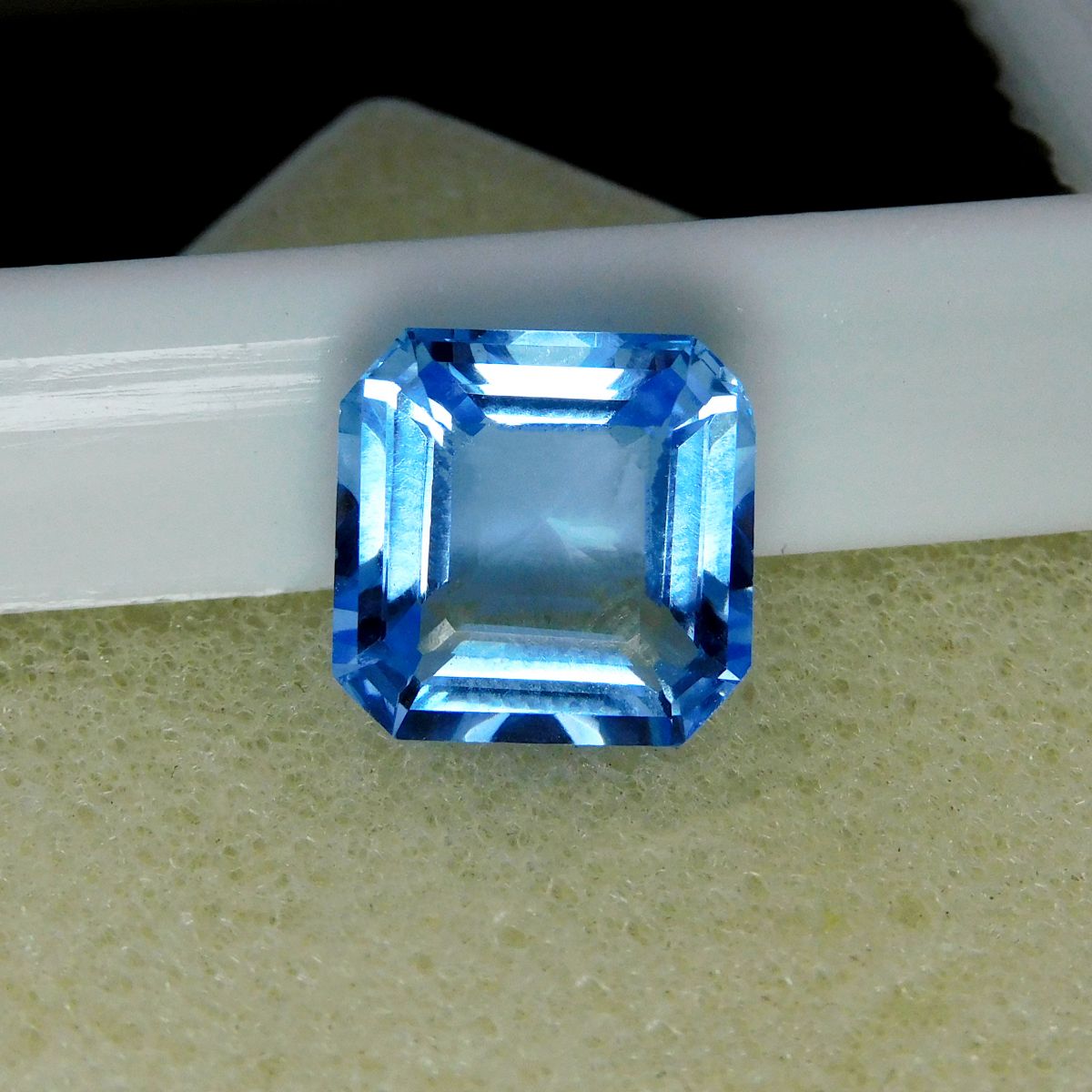 6.55 Ct Natural Blue Sapphire Square Cut Ring Size CERTIFIED Loose Gemstone