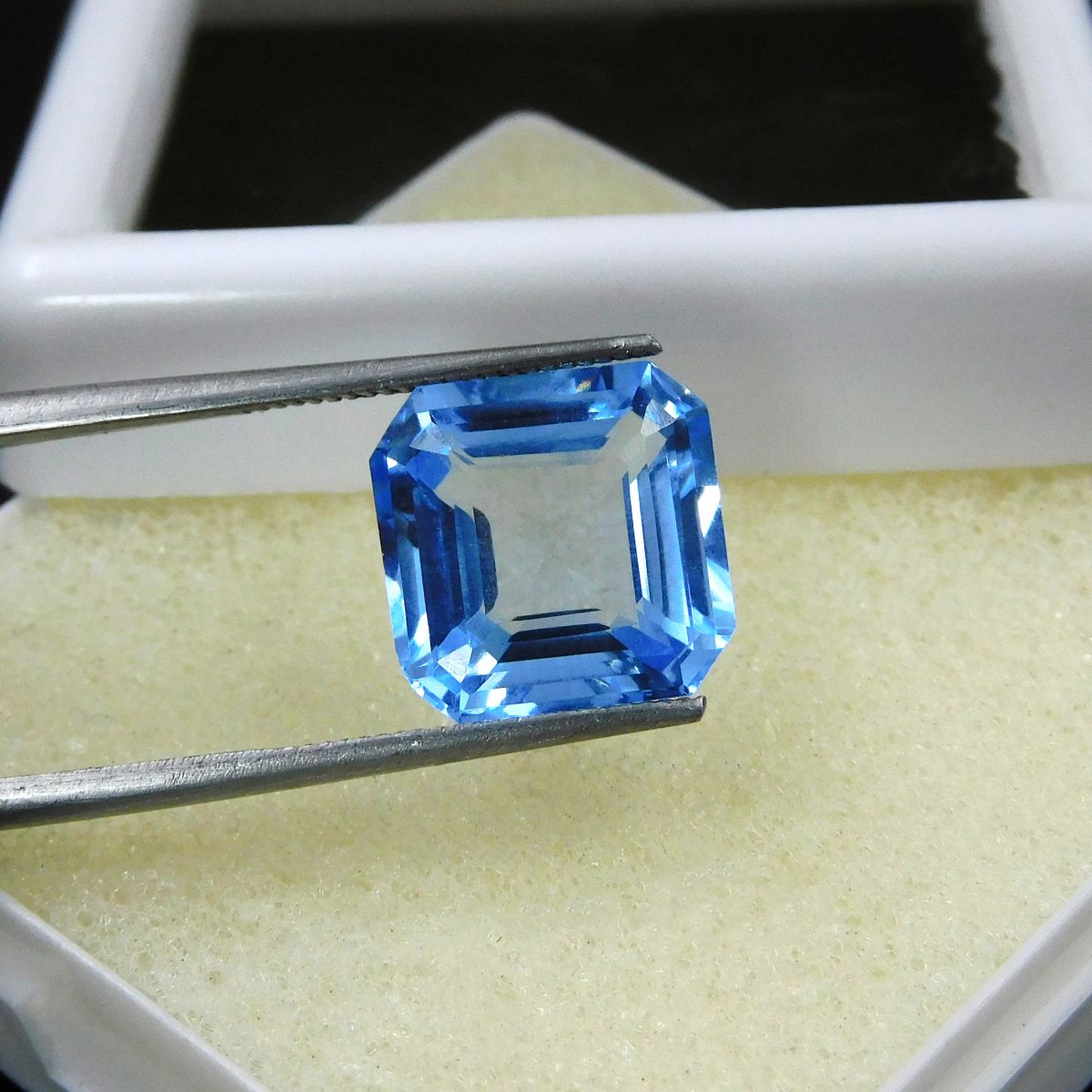 6.55 Ct Natural Blue Sapphire Square Cut Ring Size CERTIFIED Loose Gemstone