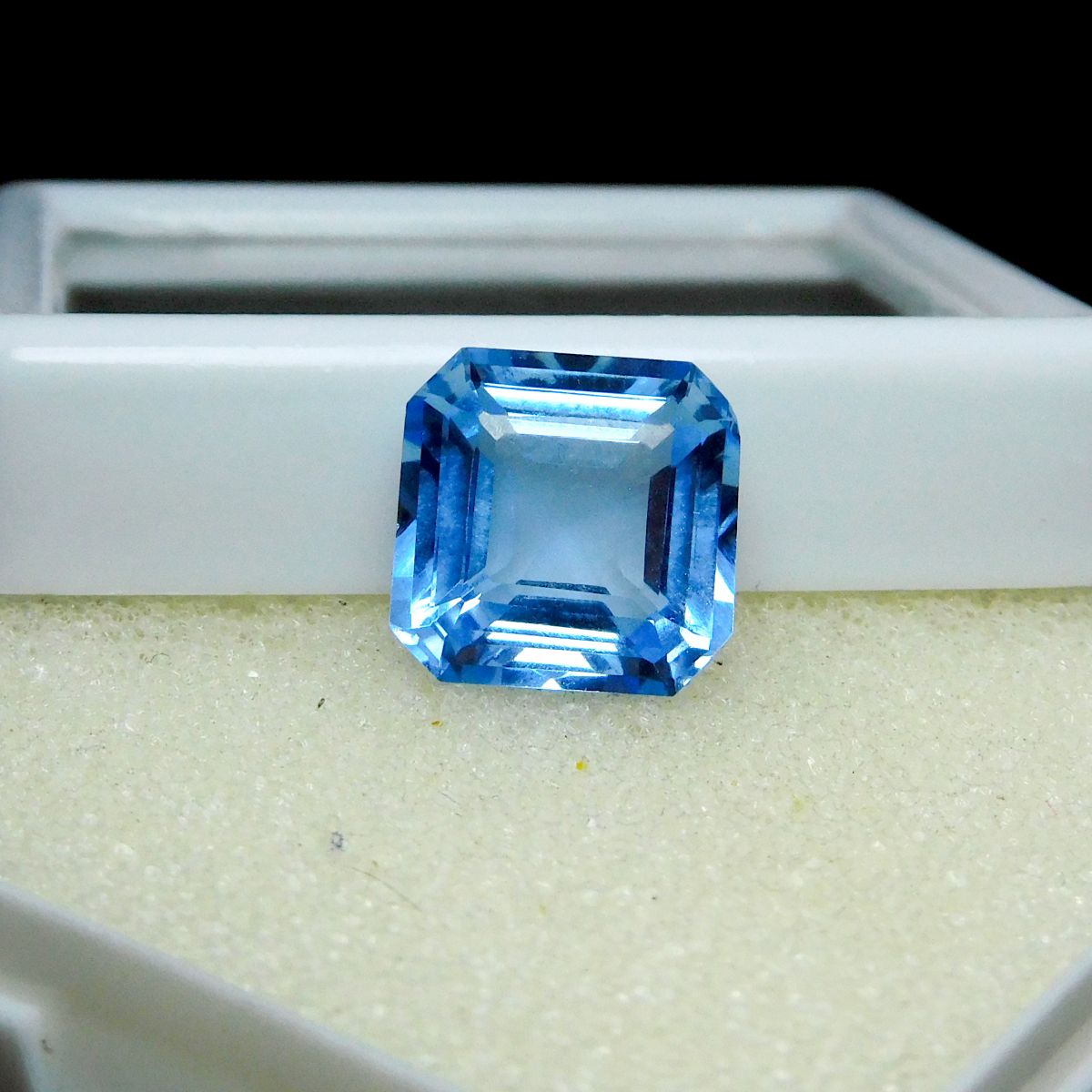 6.55 Ct Natural Blue Sapphire Square Cut Ring Size CERTIFIED Loose Gemstone