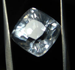 5 Ct Natural White Sapphire Cushion Shape Certified Loose Gemstones