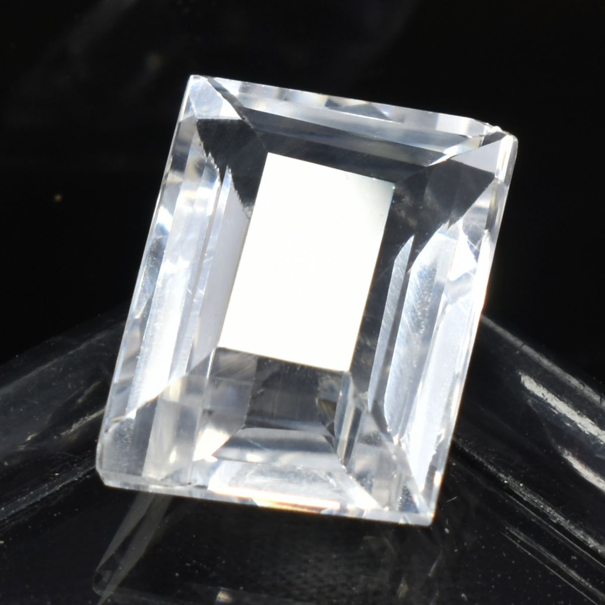 Natural 9.75 Ct Emerald Cut White Sapphire Excellent Loose Gemstone CERTIFIED