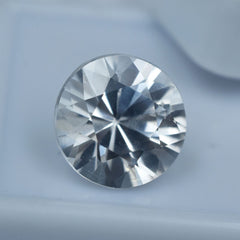 Beautiful White 6.95 Ct Natural Round Cut Best Sapphire CERTIFIED Loose Gemstone