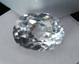 10.36 carat certified natural oval cut white sapphire loose gemstone