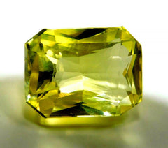 Yellow Emerald Cut Ring Size CERTIFIED 9.15 Ct Natural Sapphire Loose Gemstone