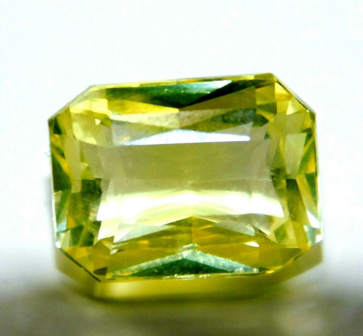 Yellow Emerald Cut Ring Size CERTIFIED 9.15 Ct Natural Sapphire Loose Gemstone
