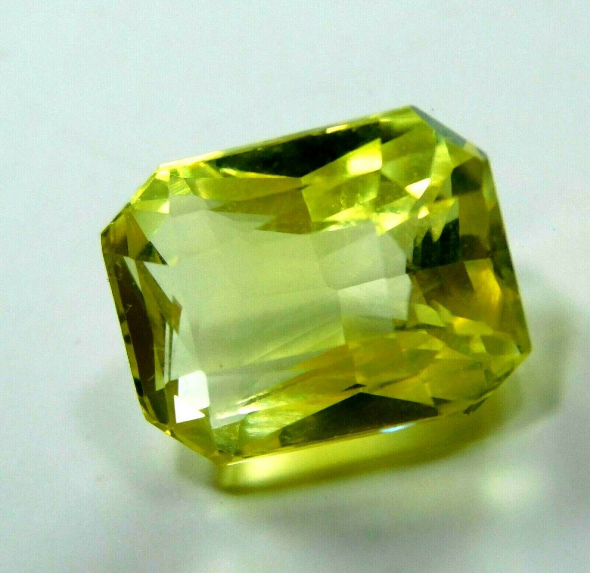 Yellow Emerald Cut Ring Size CERTIFIED 9.15 Ct Natural Sapphire Loose Gemstone