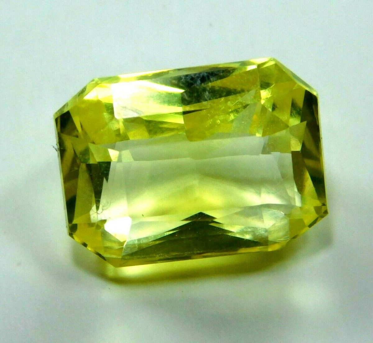 Yellow Emerald Cut Ring Size CERTIFIED 9.15 Ct Natural Sapphire Loose Gemstone