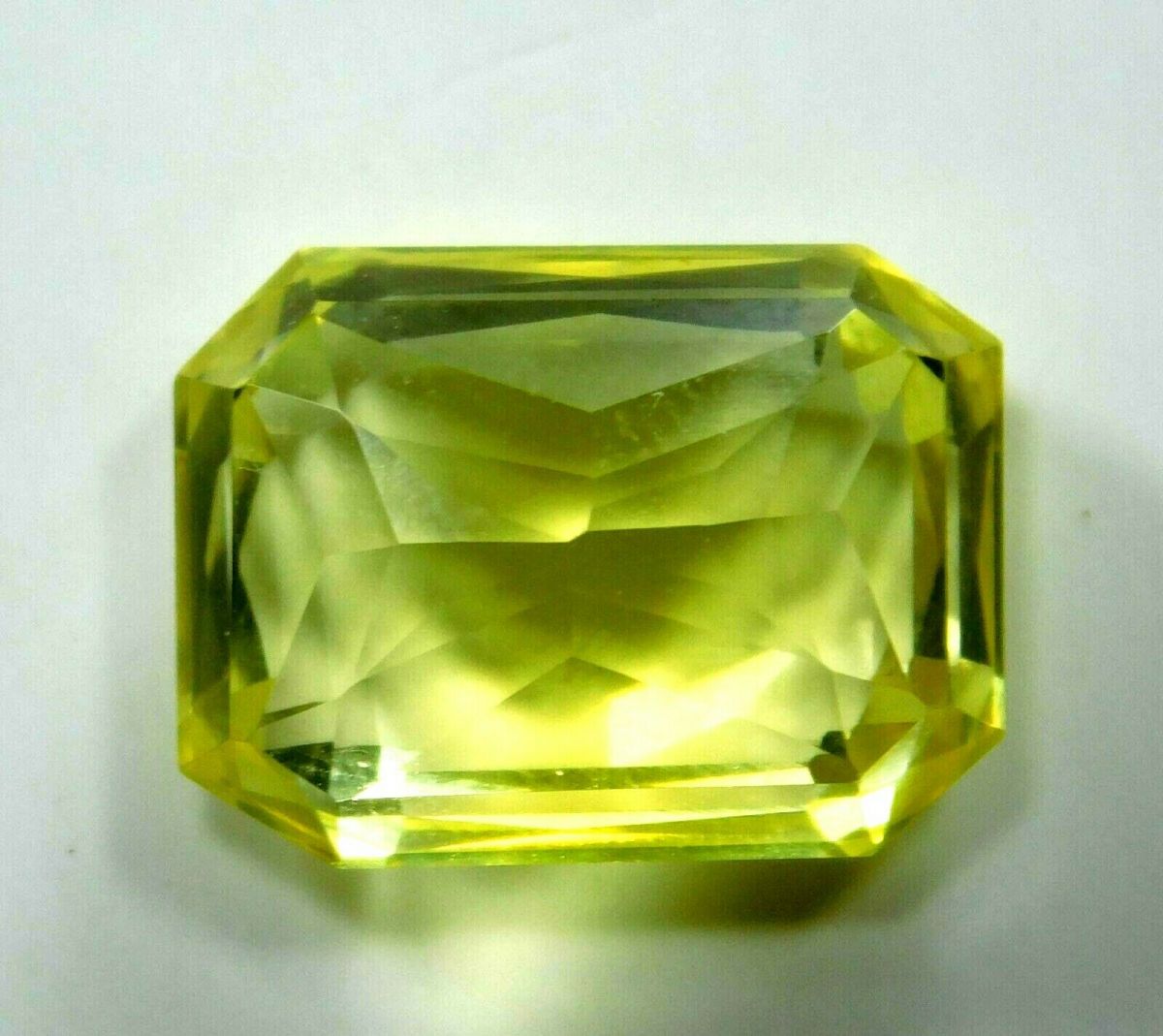 Yellow Emerald Cut Ring Size CERTIFIED 9.15 Ct Natural Sapphire Loose Gemstone