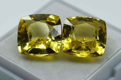 Ring Size Natural 18 Ct CERTIFIED Yellow Sapphire Cushion Shape Loose Gemstone